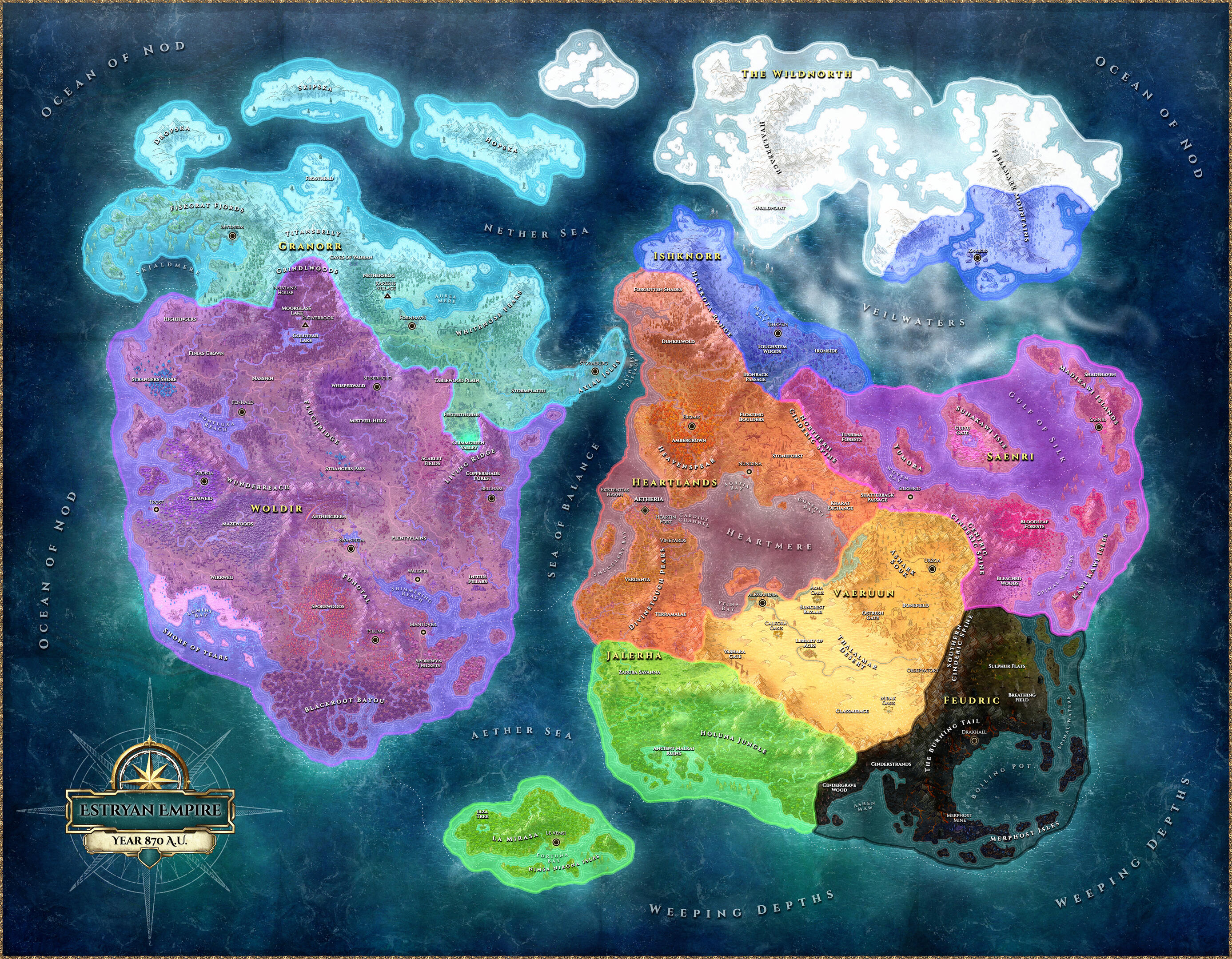 Region Map of Estrya Region Map of Estrya
